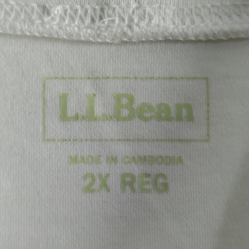 Women's LLB L.L. Bean White Long Sleeve Short Turtleneck Shirt Size 2X GUC #6681 - Picture 5 of 5